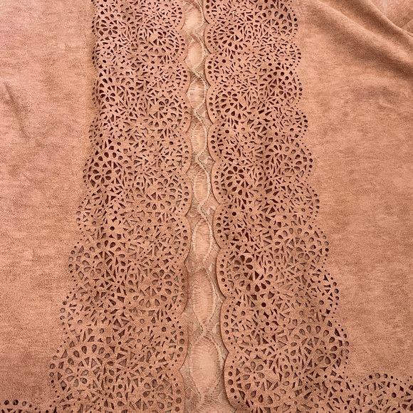 Chico’s perforated faux suede open front blazer large - Picture 8 of 11